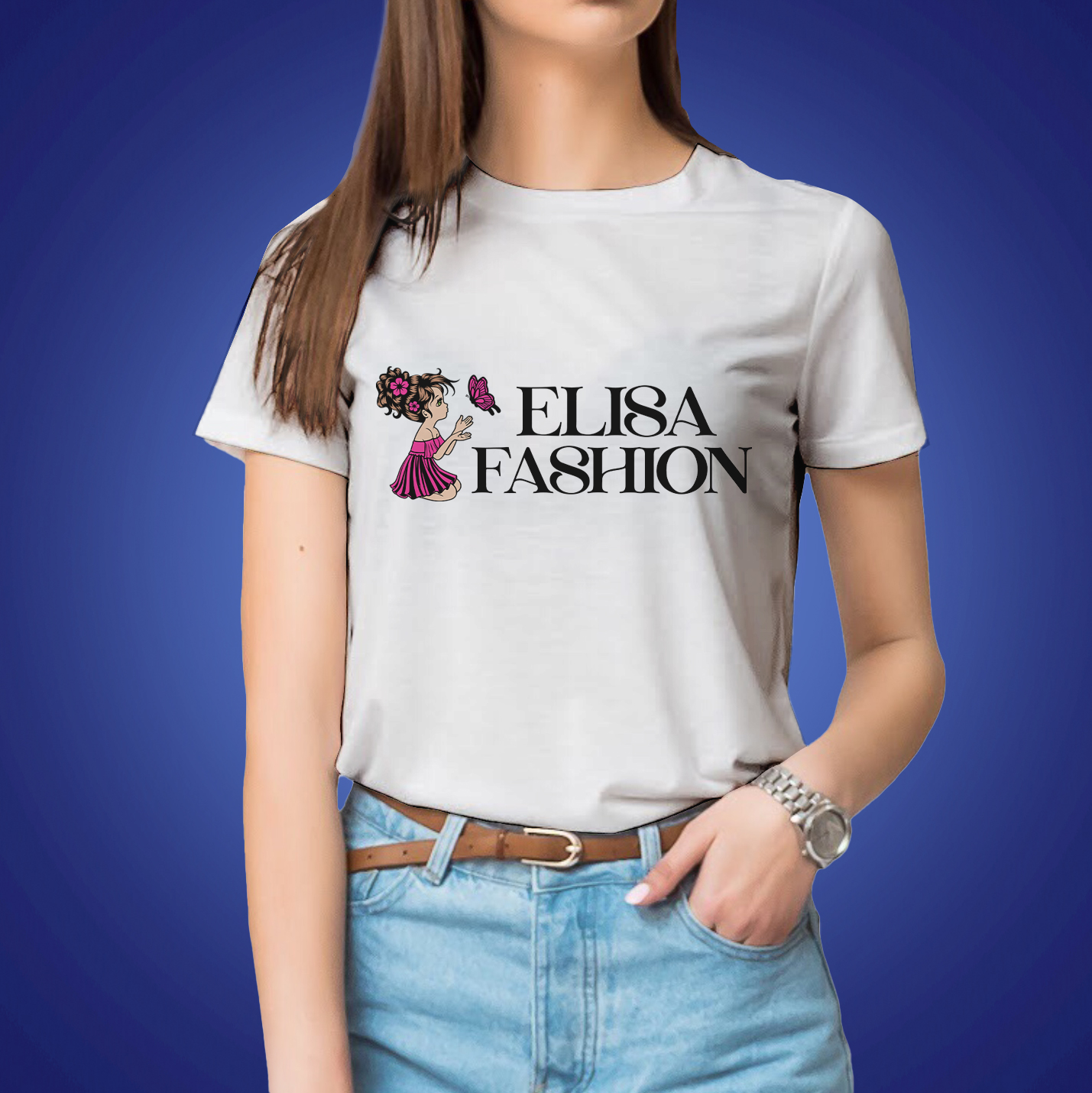 Female mockup logo